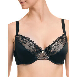 Ipomia Women Adjustable Lux Lace Trim Stretch Soft Underwire Bra 36DD 11416